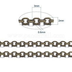 Brass Cable Chains&nbsp;CHC-X0001-02AB-FF