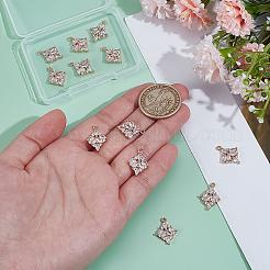 10Pcs Brass Micro Pave Cubic Zirconia Pendants&nbsp;KK-BC0014-59
