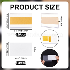 Rectangle PVC Price Tag Sign Label Holder&nbsp;FIND-WH0173-484