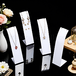 Desktop Acrylic Slant Back Single Necklace Display Stands&nbsp;ODIS-WH0025-234A