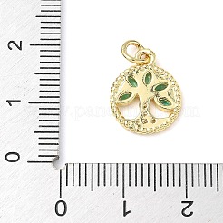 Brass Micro Pave Cubic Zirconia Charms&nbsp;ZIRC-I356-22G