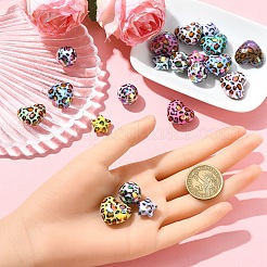 10Pcs 2 Styles UV Plating Opaque Acrylic Beads&nbsp;OACR-YW0003-44A