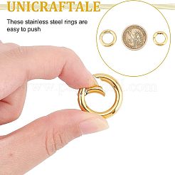 3Pcs 3 Style Ion Plating(IP) 304 Stainless Steel Spring Gate Rings&nbsp;STAS-UN0033-63