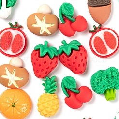 Autumn Theme 100Pcs 10 Style Resin Cabochons&nbsp;CRES-LS0001-06