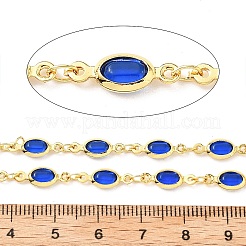 Brass Glass Oval Link Chains&nbsp;CHC-R001-02G-05