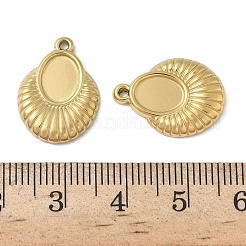 304 Stainless Steel Pendant Cabochon Settings&nbsp;STAS-D127-16G
