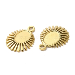 Ion Plating(IP) 304 Stainless Steel Pendant Cabochon Settings&nbsp;X-STAS-L020-013G