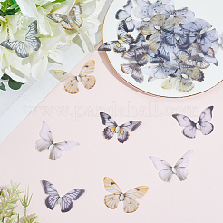 40Pcs 8 Colors Luminous Cloth & Resin Butterfly Ornament Accessories&nbsp;DIY-SP0006-24