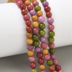 Dyed Natural Malaysia Jade Beads Strands&nbsp;G-G021-02A-26