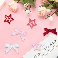 12Pcs Star Iron Snap Hair Clips&nbsp;OHAR-CP0001-24A