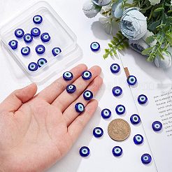 Handmade Evil Eye Lampwork Beads Strands&nbsp;LAMP-NB0001-60B-02