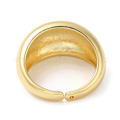 Rack Plating Brass Blank Dome Open Cuff Rings&nbsp;RJEW-E290-02G