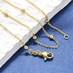 Brass Cable Chain Necklaces&nbsp;X-NJEW-I247-02G