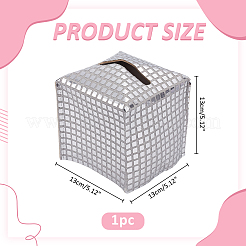 Foldable Sparkle PU Imitation Leather & Paillette Tissue Storage Boxes&nbsp;ABAG-ME0001-07A