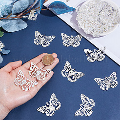 80Pcs Iron Hollow Butterfly Pendants&nbsp;IFIN-NB0001-68