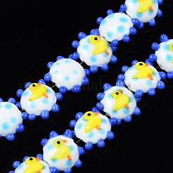 Handmade Bumpy Lampwork Beads Strands&nbsp;LAMP-N021-036G