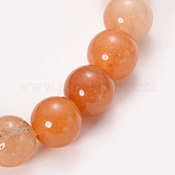 Natural Red Aventurine Beaded Stretch Bracelets&nbsp;BJEW-Q692-16-8mm