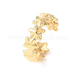 304 Stainless Steel Open Cuff Rings for Women&nbsp;RJEW-K309-15G