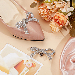 2Pcs Alloy Crystal Rhinestone Wedding Shoe Decorations&nbsp;FIND-CP0002-06P