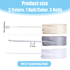 3 Rolls 3 Colors Polyester Ribbons&nbsp;OCOR-FH0001-30