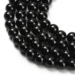 Natural Black Spinel Beads Strands&nbsp;G-L631-A03-6mm
