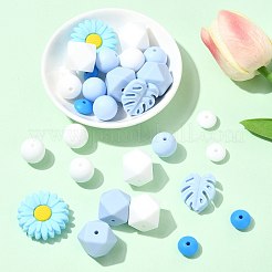 30Pcs Food Grade Eco-Friendly Silicone Beads&nbsp;SIL-FS0001-26A