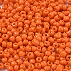 Baking Paint 6/0 Glass Seed Beads&nbsp;SEED-S004-Y3