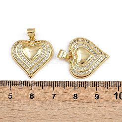 Brass Micro Pave Cubic Zirconia Pendants&nbsp;ZIRC-I367-07G-08