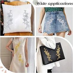 4Pcs 2 Colors Polyester Clothing Patches&nbsp;PATC-GF0001-88