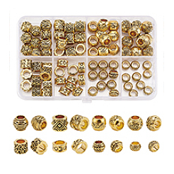 80Pcs 8 Styles Tibetan Style Zinc Alloy European Beads&nbsp;FIND-PH0021-13B