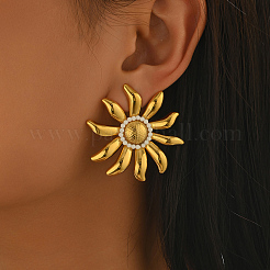 201 Stainless Steel Glass Seed Beaded Stud Earrings for Women&nbsp;BQ4917