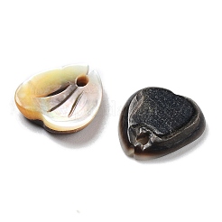 Natural Black Shell Carved Pendants&nbsp;SSHEL-D084-05A