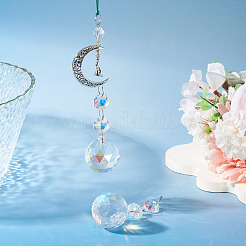 3Pcs Crystal Glass Hanging Sun Catcher&nbsp;AJEW-TADJ0001-08C