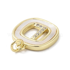 Rack Plating Brass Micro Pave Clear Cubic Zirconia Pendants&nbsp;KK-E102-33G-L