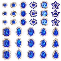 100Pcs Teardrop/Heart/Star Sew on Rhinestones&nbsp;GACR-TA0001-07D