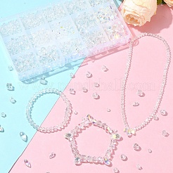 940Pcs 15 Styles Electroplate Glass Beads Strands&nbsp;DIY-YW0010-18