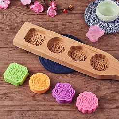 Flower & Flat Round & Square Wooden Press Mooncake Molds&nbsp;BAKE-SZ0001-04
