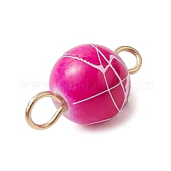 Spray Painted Drawbench Acrylic Round Connector Charms&nbsp;PALLOY-JF03327