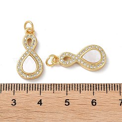 Brass Micro Pave Cubic Zirconia Pendants&nbsp;KK-B083-01G