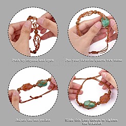 4Pcs Nylon Braided Bracelet&nbsp;BJEW-SZ0002-48B