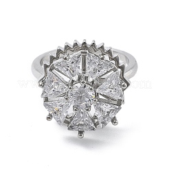 Gear Rotatable Open Cuff Rings for Women&nbsp;RJEW-S402-12P