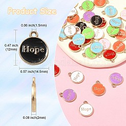 40Pcs 8 Colors Alloy Enamel Pendants&nbsp;ENAM-CJ0004-64