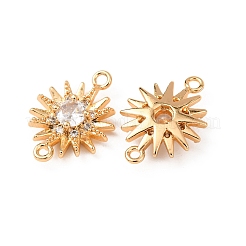 Brass Pave Cubic Zirconia Links&nbsp;KK-T082-11G-05