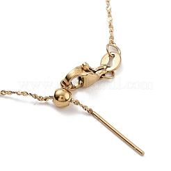 Ion Plating(IP) Adjustable 304 Stainless Steel Serpentine Chain Necklaces&nbsp;NJEW-K270-04G