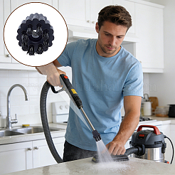12Pcs 3 Styles Plastic Steam Mop Cleaning Brush Head&nbsp;FIND-GA0008-83