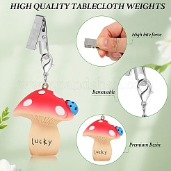 4Pcs Mushroom Resin Tablecloth Weights&nbsp;HJEW-SW00128-05