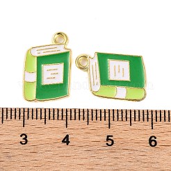 Golden Plated Alloy Enamel Pendants&nbsp;ENAM-Z017-12G-02