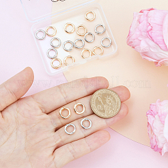 20Pcs 2 Colors Brass Locking Jump Rings&nbsp;KK-BBC0023-07C