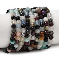 Natural & Synthetic Mixed Gemstone Beads Strands&nbsp;GG-CBAA998-A01-4mm