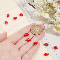 10Pcs Brass Enamel Charms&nbsp;KK-AR0003-63